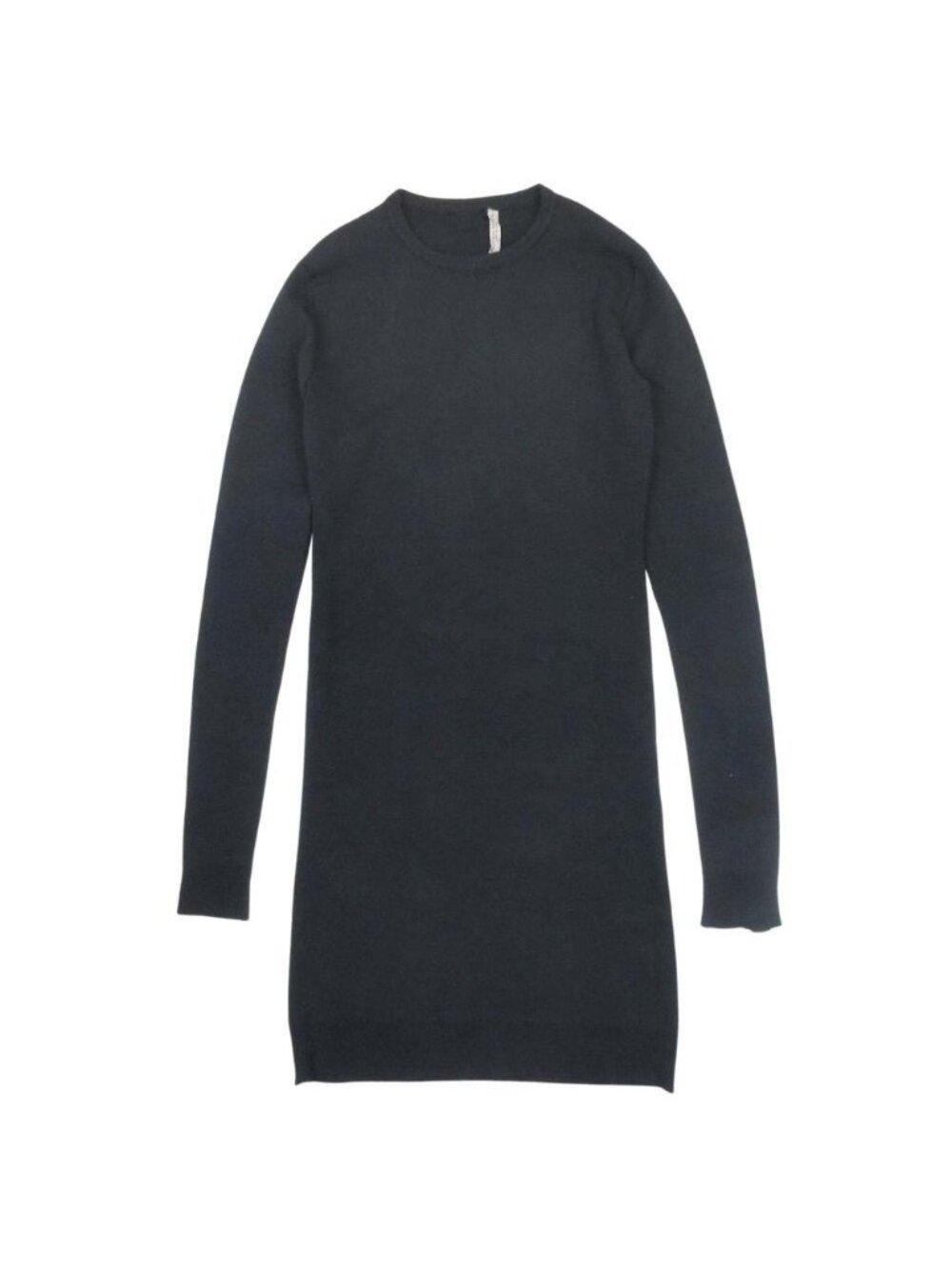 Bottega Veneta Cashmere Knit Dress Long Sleeve Crew Neck Fitted Black 38